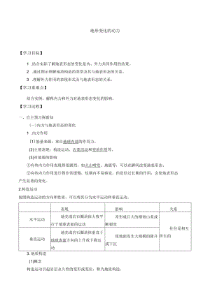 学案地形变化的动力.docx