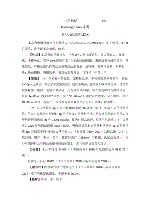 白亮独活药材质量标准.docx