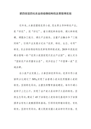 抓四优促四化农业供给侧结构性改革取得实效.docx