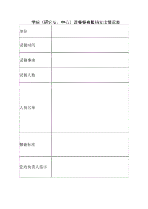 学院（研究所、中心）误餐餐费报销支出情况表.docx