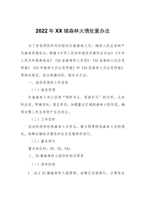 2022年XX镇森林火情处置办法.docx