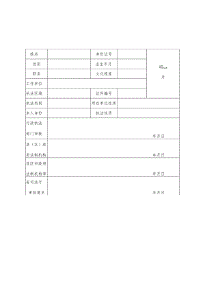 陕西省行政执法人员资格审查表.docx