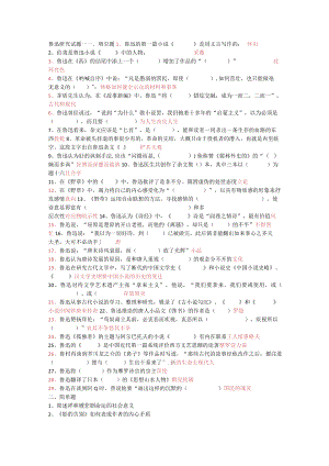 鲁迅研究试题一.docx