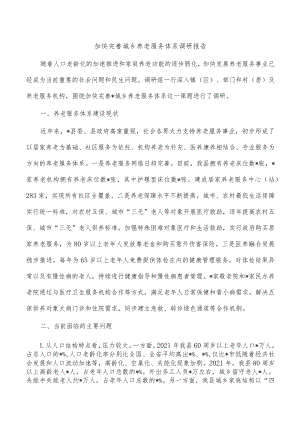 加快完善城乡养老服务体系调研报告.docx