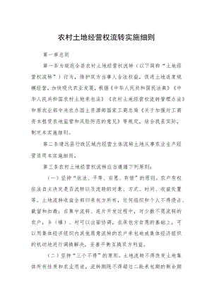 农村土地经营权流转实施细则.docx