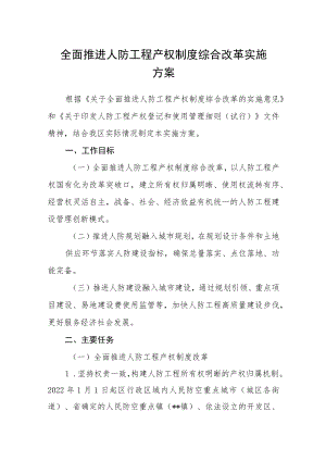 全面推进人防工程产权制度综合改革实施方案.docx