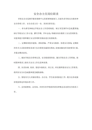 安全办主任岗位职责.docx