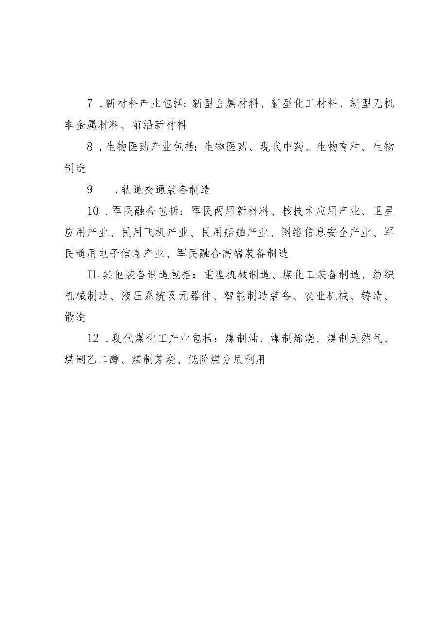 长治市招商引资新兴产业制造类指导目录.docx_第2页