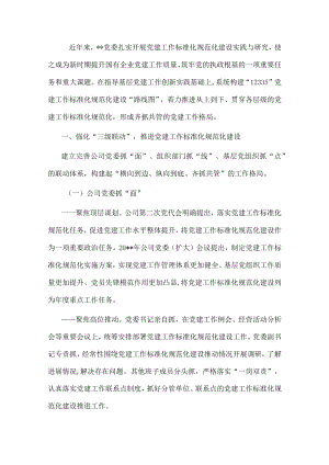 国企党建经验交流：抓实党建突出引领 充分融入汇聚合力.docx