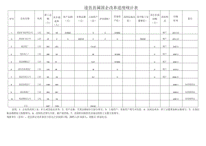 道县县属国企改革进度统计表.docx