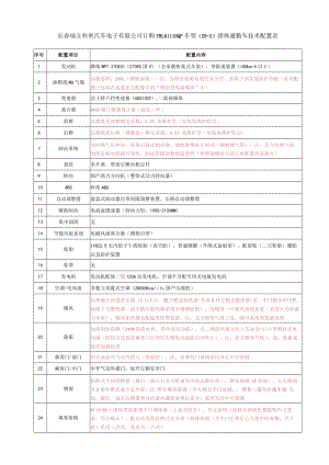 长春瑞立科密汽车电子有限公司订购YBL6111HQP车型X9-2团体通勤车技术配置表.docx