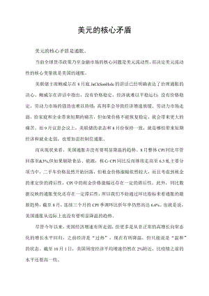 美元的核心矛盾.docx
