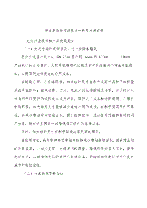 光伏多晶硅市场现状分析及发展前景.docx