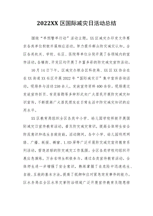 2022XX区国际减灾日活动总结.docx