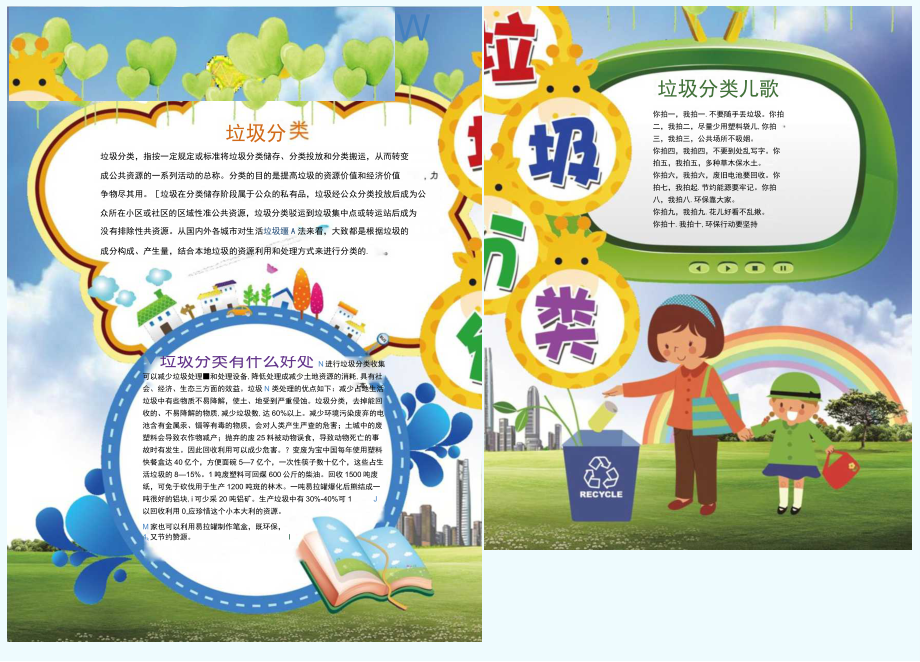垃圾分类保护环境小报.docx_第1页