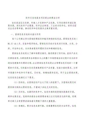 软件及信息服务项目提出的理由分析.docx