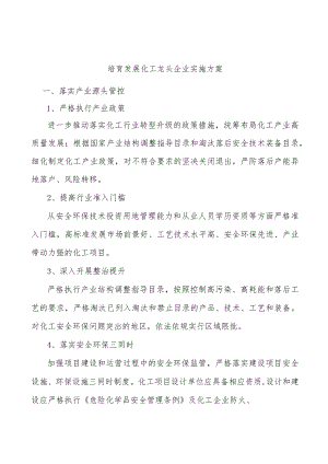培育发展化工龙头企业实施方案.docx