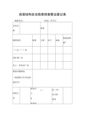 房屋结构安全隐患排查整治登记表.docx
