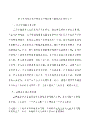 体育休闲用品碳纤维行业市场前瞻与投资战略规划分析.docx