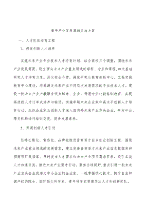 量子产业发展基础实施方案.docx