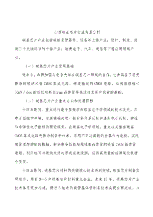 山西碳基芯片行业背景分析.docx