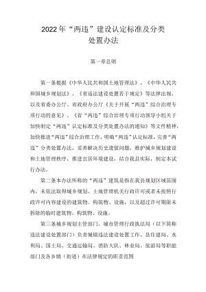 2022年“两违”建设认定标准及分类处置办法.docx