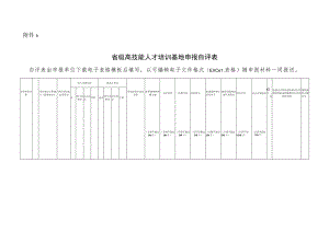 省级高技能人才培训基地申报自评表.docx