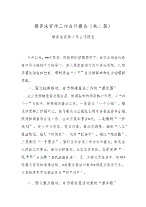 镇普法宣传工作自评报告(共二篇).docx