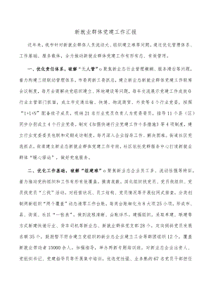 新就业群体党建工作汇报.docx