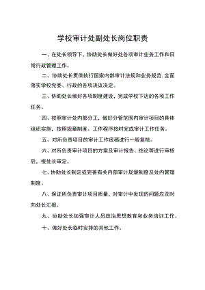 学校审计处副处长岗位职责.docx