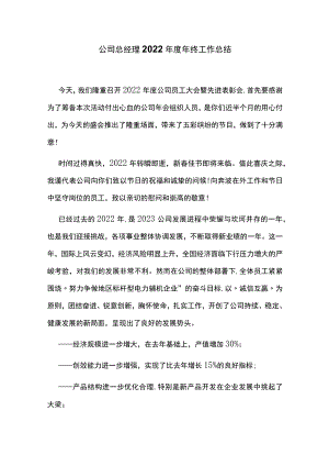 公司总经理2022年度年终工作总结.docx