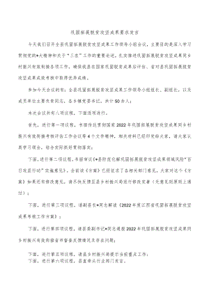 巩固拓展脱贫攻坚成果要求发言.docx
