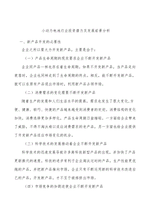 小动力电池行业投资潜力及发展前景分析.docx