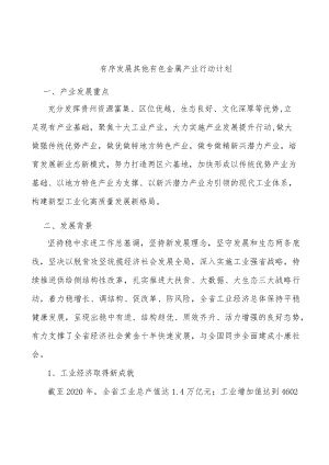 有序发展其他有色金属产业行动计划.docx
