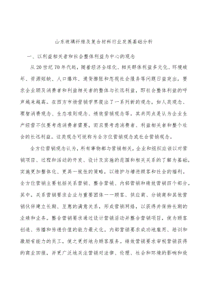 山东玻璃纤维及复合材料行业发展基础分析.docx