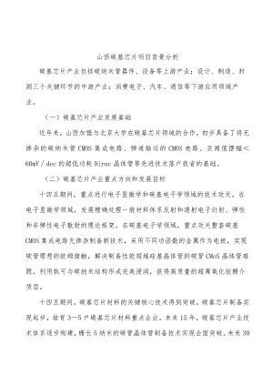 山西碳基芯片项目背景分析.docx