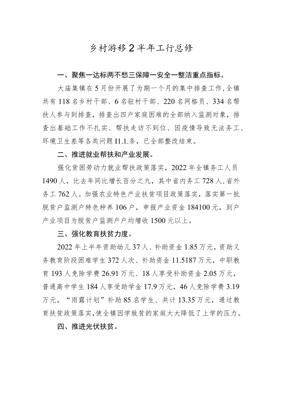 乡村振兴上半年工作总结.docx_第1页