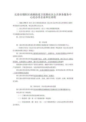 民办非企业单位（法人）章程示范文本.docx