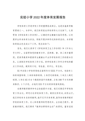 实验小学2022年度体育发展报告.docx