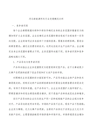 河北新能源所处行业发展概况分析.docx