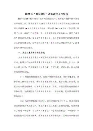 2022年“数字政府”改革建设工作报告.docx