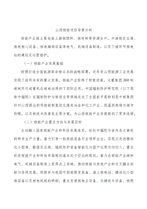 山西核能项目背景分析.docx