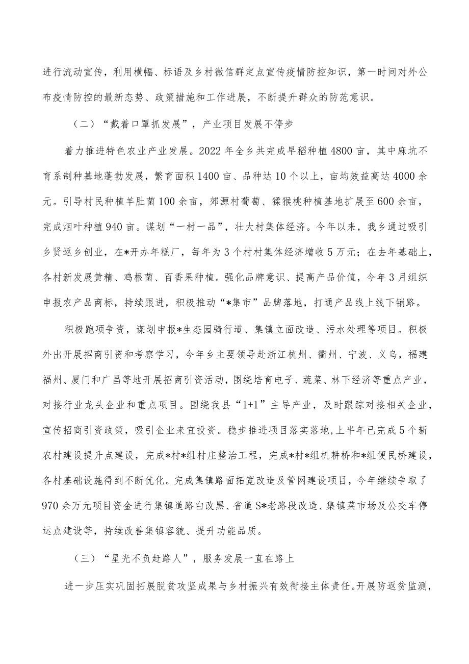 乡2022年统筹经济社会发展情况汇报.docx_第2页