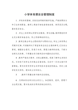 小学体育课安全管理制度.docx