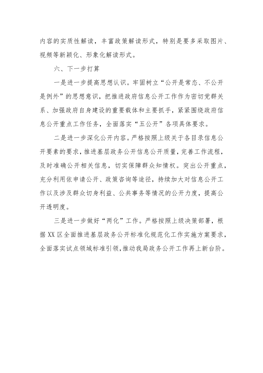区文旅体局基层政务公开两化提升行动开展情况总结.docx_第3页