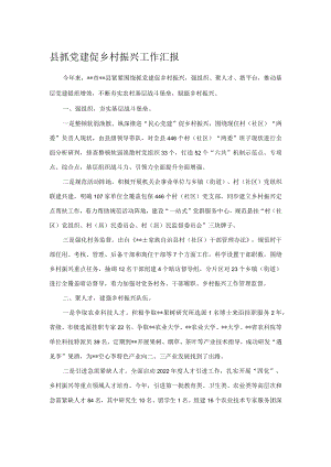 县抓党建促乡村振兴工作汇报.docx
