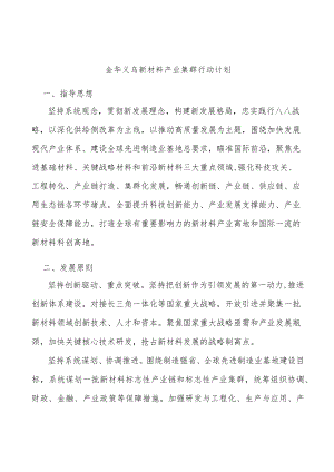 金华义乌新材料产业集群行动计划.docx