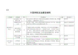 X医附院法治建设工作方案实施细则2-6-16.docx