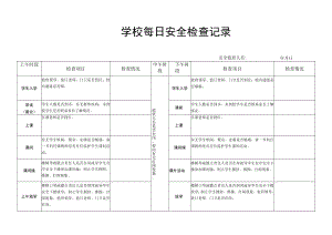 【新】学校每日安全记录表.docx