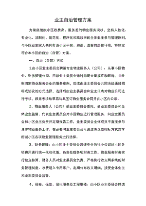 业主自治管理方案.docx